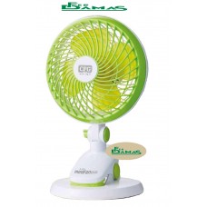 VENTILATORE A CLIP PORTATILE DA TAVOLO O DA PARETE A TESTA RECLINABILE CFG MOD. "MINIFAN USB" ART. EV090  